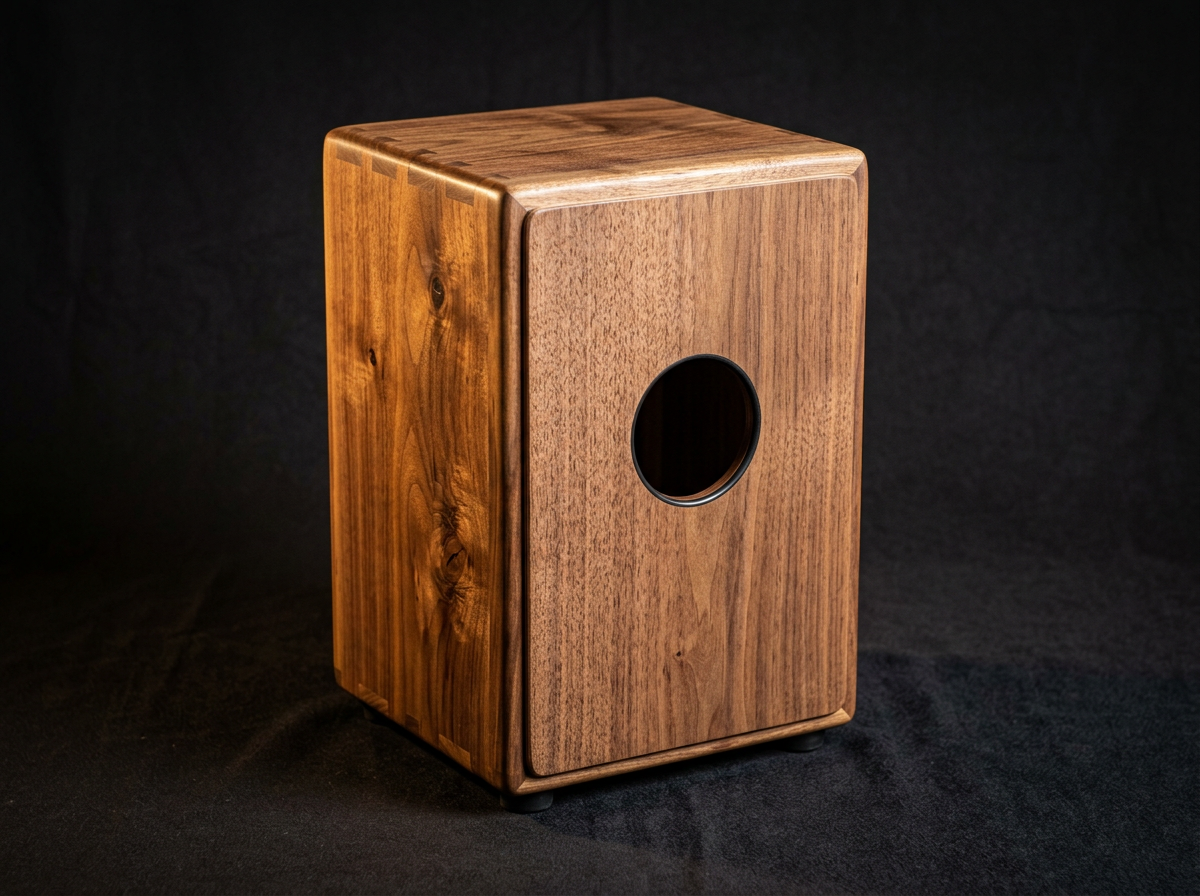 Ktak wooden percussion box with a cajon-like design